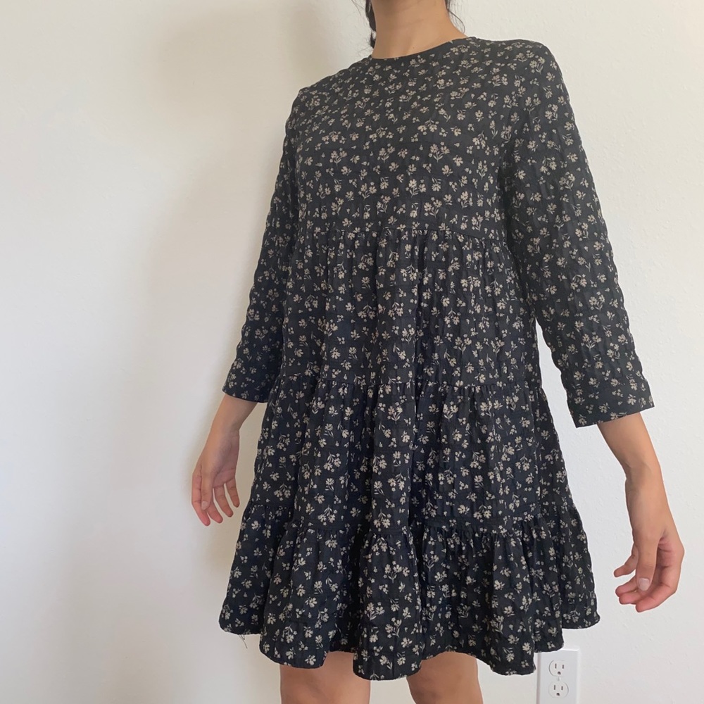 Zara floral mini dress